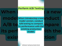 Perform A/B Testing #softwaretesting #machinelearning