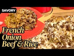 BEHOLD The Easiest French Onion Beef and Rice Recipe EVER!