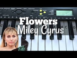 Flowers - Miley Cyrus | Easy Keyboard Tutorial With Notes