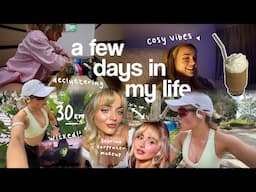 spend a few days with me: 30km run, sabrina carpenter makeup, wicked!! decluttering, all cosy vibes