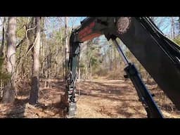 Mulching a road with a Shearex mulcher