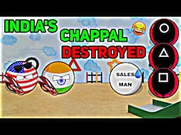 INDIA’s CHAPPAL VS SQUID GAME! WHO WINS?🔥 | USA Gets A TASTE TOO! 😂 #Countryballs