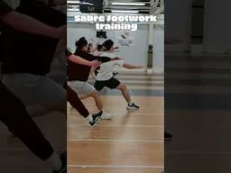 Sabre training footwork with Laszlo, #sabrefencing #fencing #fencingfootwork #sabrefootwork