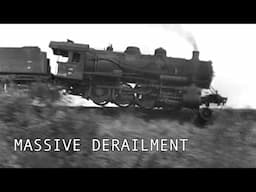 Derailment of a German WWII military train: brilliantly captured on film