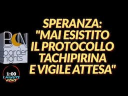 SPERANZA: "MAI ESISTITO IL PROTOCOLLO TACHIPIRINA E VIGILE ATTESA" - 1 Minute News