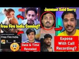 SHOCKING 🥳 - Free Fire India Big Hint? - Date Reveal?🔥, Jaswant Gamer Said Sorry to Desi Gamer 🤔