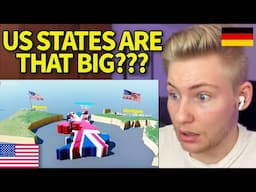 GERMAN reacts to US STATES SIZE Comparison