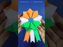 Easy DIY Republic Day Paper Badge || Tricolour Paper Craft || #paperbadge #tricolorcraft