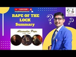 The Rape of the Lock  by Alexander Pope Summary in Urdu and Hindi√ Urdu Summary Poem BS English