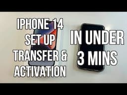 iPhone 14 Set Up UNDER 3 MINS - Transfer of Apps & Data, SIM Card and Activation - FAST & EASY