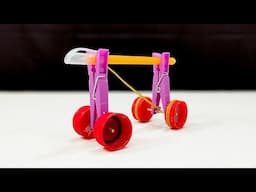 How to Make a Simple Rubber Band Car | DIY Car Without Motor | Science project