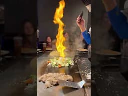 Onion Volcano 🌋 Must-See Teppanyaki Trick! #kobe  #japanesecuisine #thenomadicfoodie