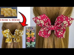 Easy Large Fabric Butterfly Hair Clips | How to Make Fabric Butterflies | Grampo de cabelo borboleta