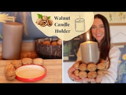 DIY Walnut Candle Holder 🕯️