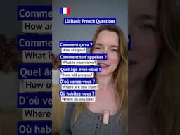 10 Basic French Questions