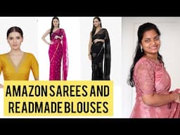 BEST sarees from amazon // Start from 299/-😍//shapers and READY MADE BLOUSES