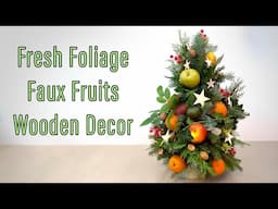 How To Make A Fruit And Foliage Christmas Tree Design