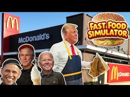 US Presidents work at McDonald's | Presidents Play Fast Food Simulator 2