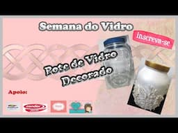 DIY - Vidro decorado com massa de biscuit -Vidrio decorado con masa de biscuit - Glass decorated