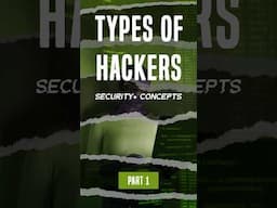 Types of Hackers Part1 - Security+