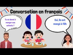 Convention en français entre un homme 🙅‍♂️ et sa femme👧 Apprendre le français facilement.