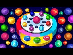 🚀 BOUNCING Space Balls On Finger Family | Learn Colors For Kids