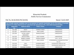 HP Police HPPSC Exam Rejected Form Condidate List out Today | How to Download HP Police rejected pdf