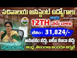 సచివాలయ అసిస్టెంట్ జాబ్స్,12th అర్హత | Latest jobs in telugu | Govt Jobs 2025 | NIIST Job Search