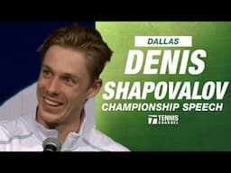 Denis Shapovalov Dallas Champion Speech | Dallas 2025