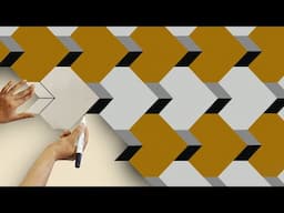 Easy and simple tricks 3D wall painting | modern 3D wall painting | interior painting