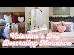 Valentine's Day Decorating Marathon | Decorate my Apartment with me for Valentine's Day!