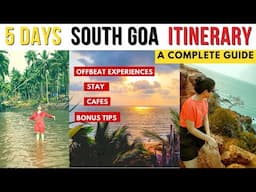 SOUTH GOA Detailed Guide 2023 | Things to do in  SOUTH Goa | Offbeat Experiences South Goa Prairana