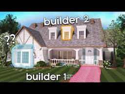 Building a House in Bloxburg with NO COMMUNICATION