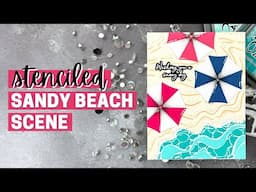 Stenciled Beach Scene - Honey Bee Stamps