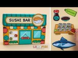 DIY Sushi restaurant  Pretend Play: Step-by-Step Crafting Guide