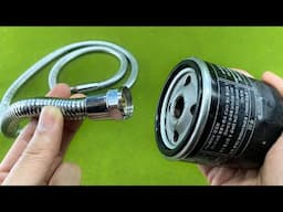 Insert The Shower Hose Into The Oil Filter And A Miracle Will Happen! Genius Idea