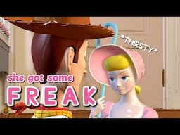 Bo Peep being mildly flirtatious with Woody for like 7 minutes straight 🐑 (Toy Story)