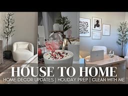 HOUSE TO HOME VLOG | cozy modern home decor updates | clean with me | hot cocoa bar | 2024