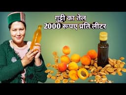 || Wild Apricot Kernel Oil || Oil Extraction Process || गुट्टी का तेल||Kinnaur HP ||