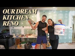 EP 6: Mud + Tape All Our Drywall!! | OUR DREAM KITCHEN RENOVATION