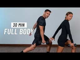 30 Min Full Body Dumbbell Workout At Home - Strength & Cardio