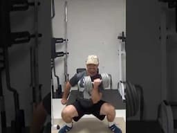 One Dumbbell Curl Squats for Deep Core Strength