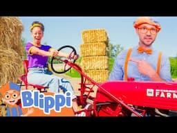 🚜 Blippi vs Meekah: Tractor Race Showdown at the Agriculture Museum! 🏁 |  Learning Corner