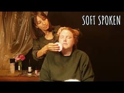 ASMR Hair brushing and Face care with Tania - soft spoken