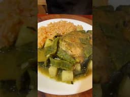 Pollo en salsa tatemada con rajas #shorts