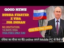 Russia Visa For Indian New Update2023|Russia E Visa Apply Online|Russia Tourist Visa 2023..