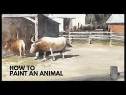 How to Paint an Animal in Watercolor - Step by step