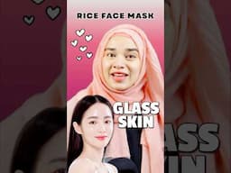 GET KOREAN GLASS SKIN with RICE FACE MASK⭐️#homemade #diy #beauty  #koreanskincare #ramshasultankhan