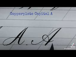 Copperplate Calligraphy Capital A