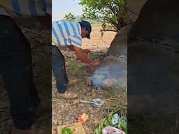 Cooking in River side #food #cookingtips #cookinginnature #campingandcooking #naturelovers #nature